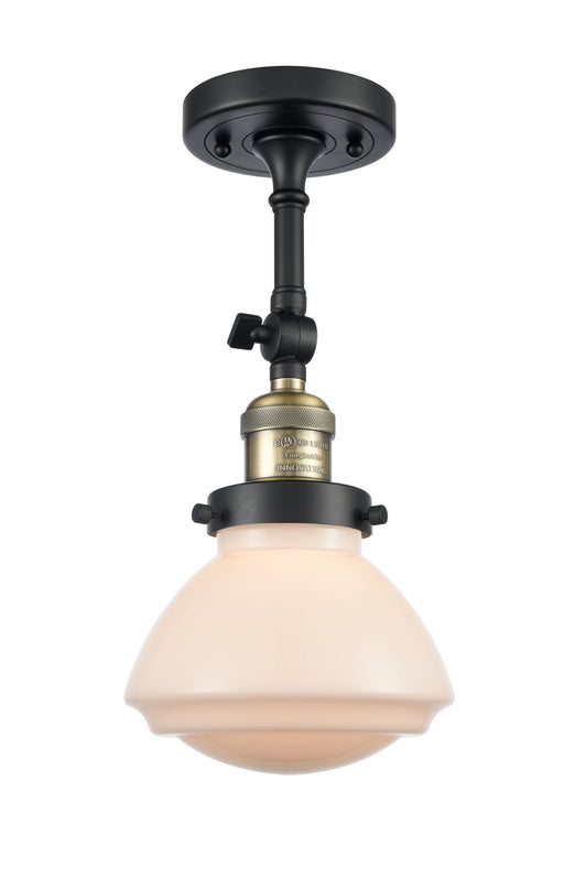 Innovations - 201F-BAB-G321 - One Light Semi-Flush Mount - Franklin Restoration - Black Antique Brass