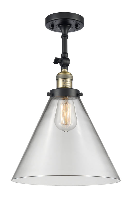 Innovations - 201F-BAB-G42-L - One Light Semi-Flush Mount - Franklin Restoration - Black Antique Brass