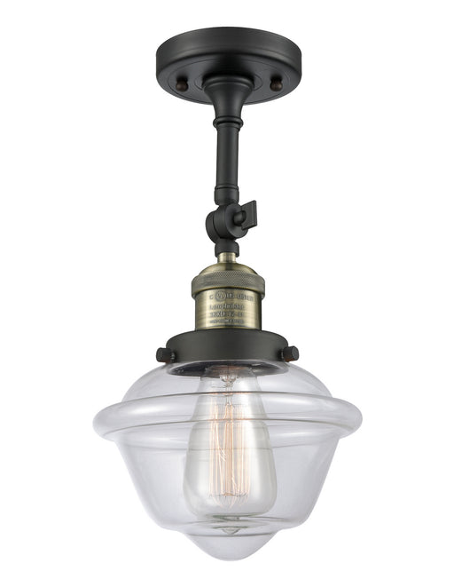 Innovations - 201F-BAB-G532 - One Light Semi-Flush Mount - Franklin Restoration - Black Antique Brass