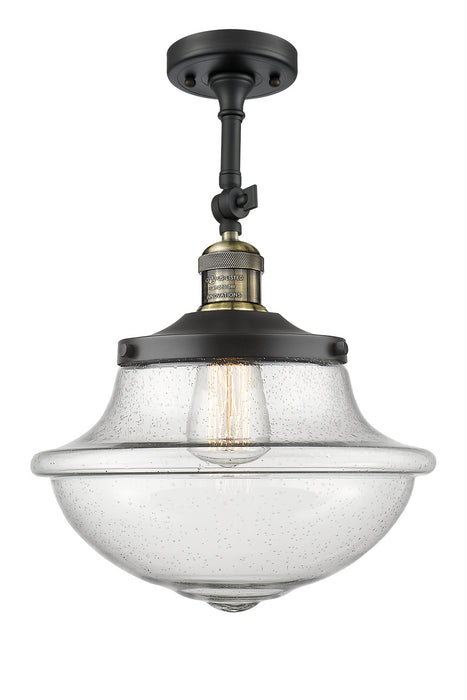 Innovations - 201F-BAB-G544 - One Light Semi-Flush Mount - Franklin Restoration - Black Antique Brass