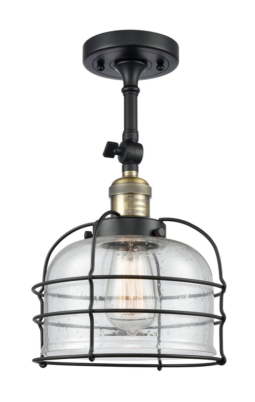 Innovations - 201F-BAB-G74-CE - One Light Semi-Flush Mount - Franklin Restoration - Black Antique Brass