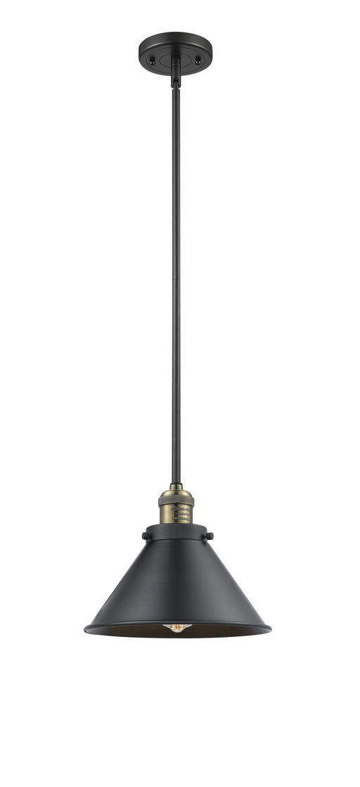 Innovations - 201S-BAB-M10-BK - One Light Mini Pendant - Franklin Restoration - Black Antique Brass