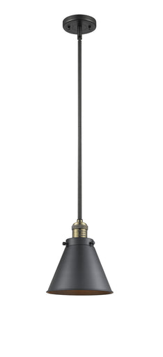 Franklin Restoration One Light Mini Pendant Black Antique Brass