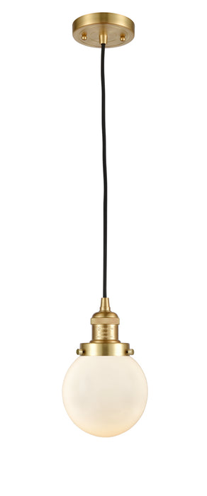 Innovations - 201C-SG-G201-6 - One Light Mini Pendant - Franklin Restoration - Satin Gold