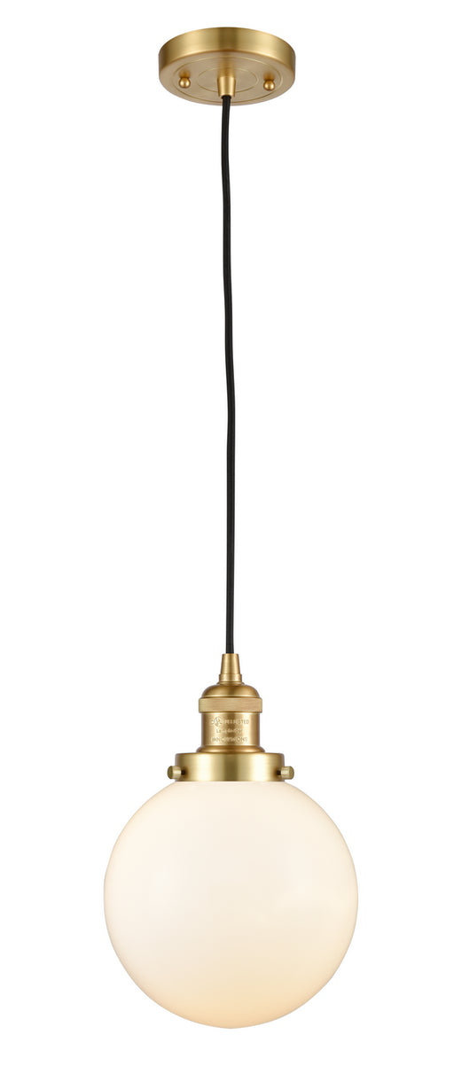 Innovations - 201C-SG-G201-8 - One Light Mini Pendant - Franklin Restoration - Satin Gold