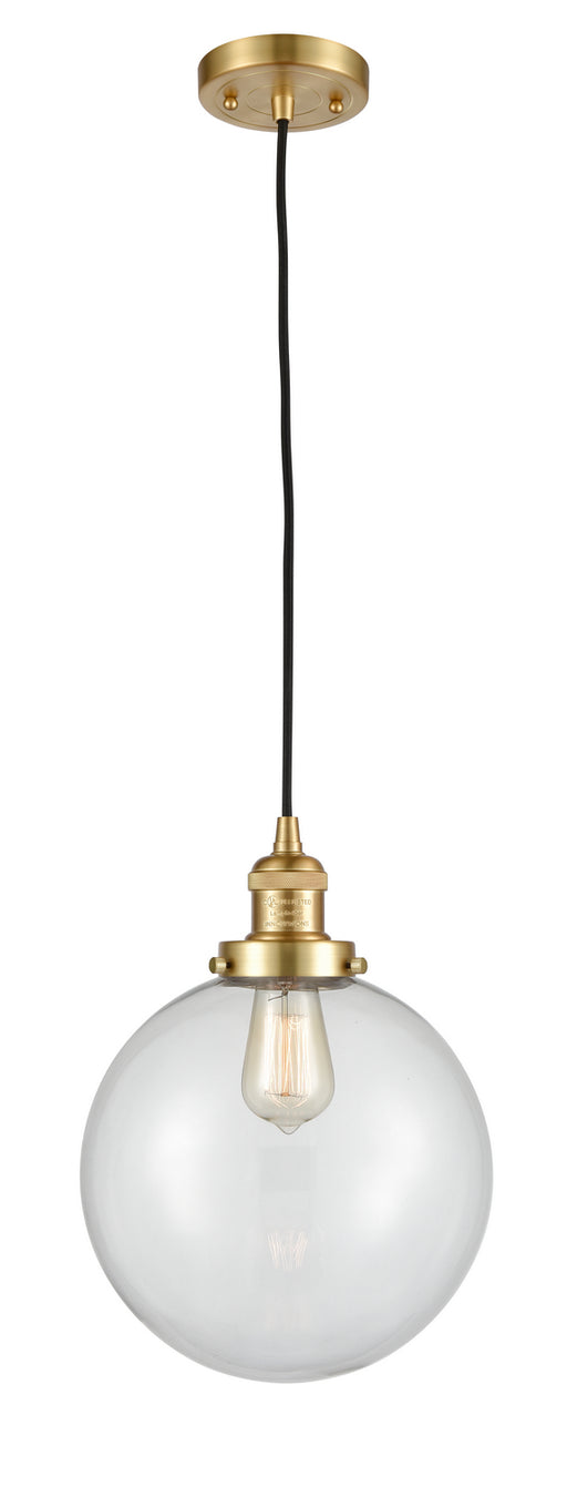 Innovations - 201C-SG-G202-10 - One Light Mini Pendant - Franklin Restoration - Satin Gold