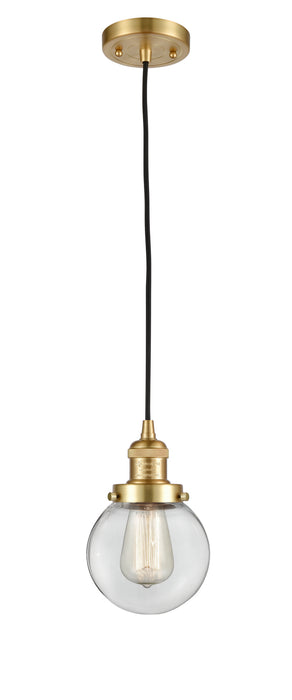 Innovations - 201C-SG-G202-6 - One Light Mini Pendant - Franklin Restoration - Satin Gold