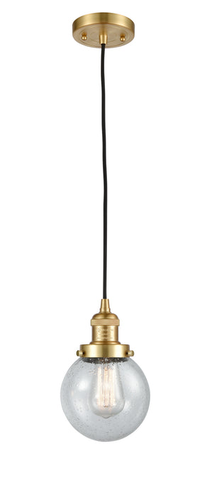 Innovations - 201C-SG-G204-6 - One Light Mini Pendant - Franklin Restoration - Satin Gold