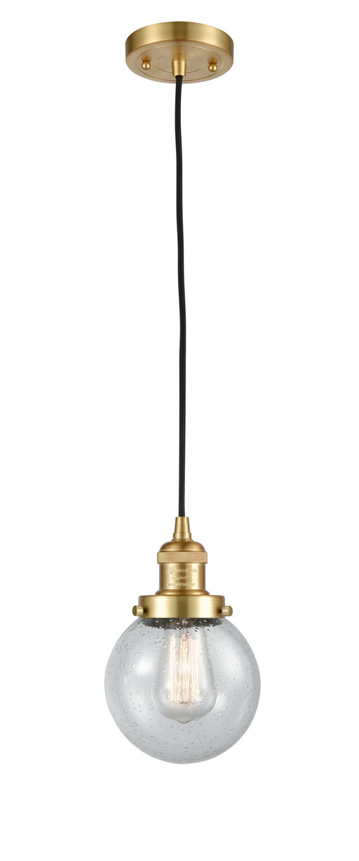Innovations - 201C-SG-G204-6 - One Light Mini Pendant - Franklin Restoration - Satin Gold