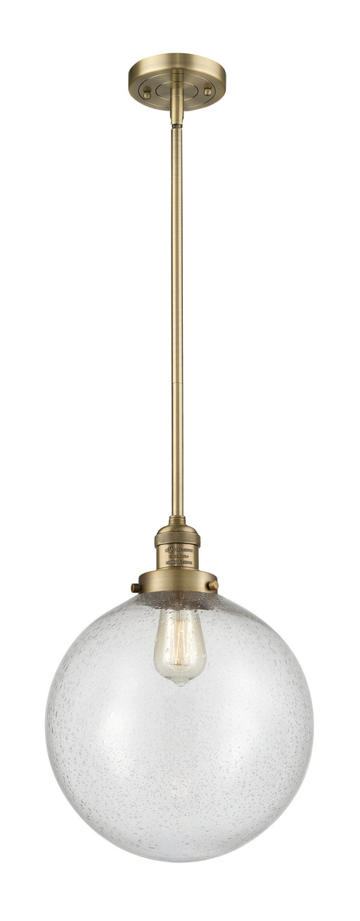 Innovations - 201S-BB-G204-12 - One Light Mini Pendant - Franklin Restoration - Brushed Brass