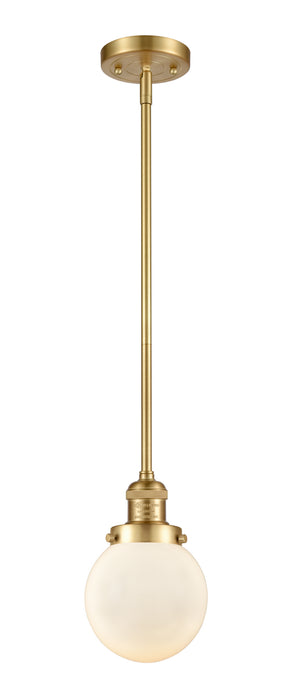 Innovations - 201S-SG-G201-6 - One Light Mini Pendant - Franklin Restoration - Satin Gold