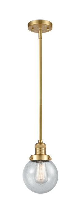 Innovations - 201S-SG-G204-6 - One Light Mini Pendant - Franklin Restoration - Satin Gold
