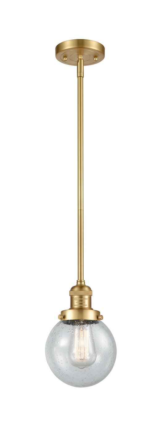 Innovations - 201S-SG-G204-6 - One Light Mini Pendant - Franklin Restoration - Satin Gold