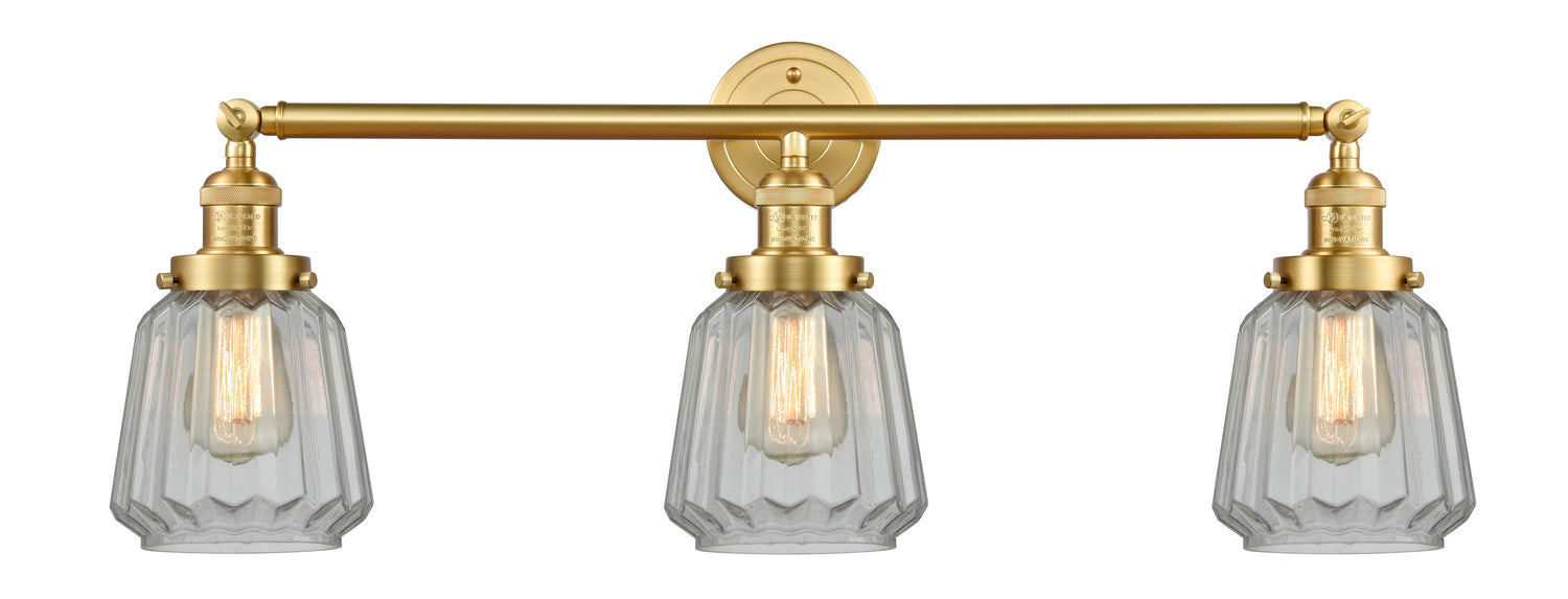 Innovations - 205-SG-G142 - Three Light Bath Vanity - Franklin Restoration - Satin Gold