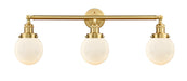 Innovations - 205-SG-G201-6 - Three Light Bath Vanity - Franklin Restoration - Satin Gold