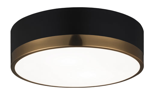 Matteo Lighting - M14302BKAG - Two Light Flush Mount - Trydor - Black & Aged Gold Glass