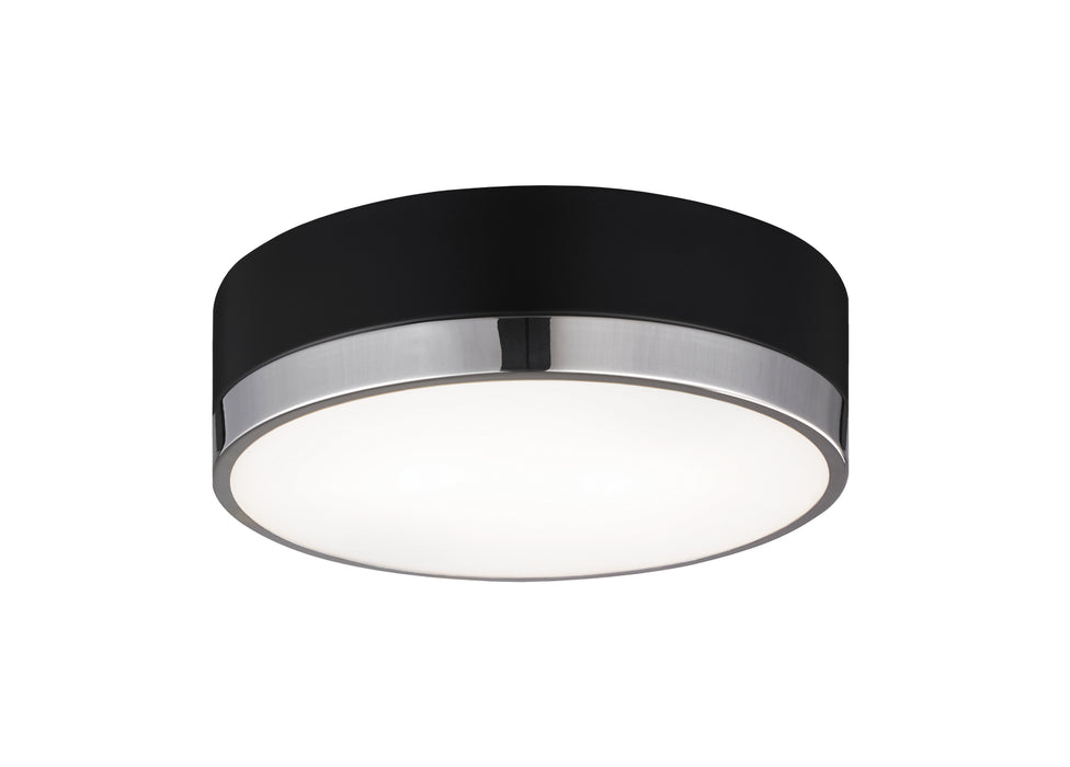 Matteo Lighting - M14302BKCH - Two Light Flush Mount - Trydor - Black & Chrome