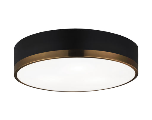 Matteo Lighting - M14303BKAG - Three Light Flush Mount - Trydor - Black & Aged Gold Brass