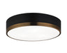 Matteo Lighting - M14303BKAG - Three Light Flush Mount - Trydor - Black & Aged Gold Brass