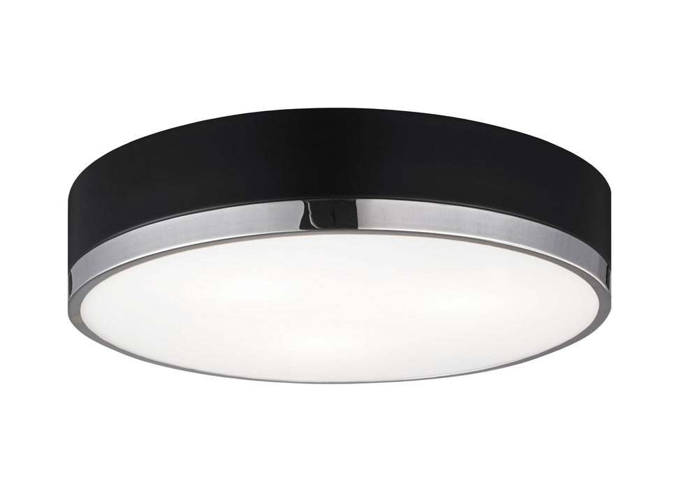 Matteo Lighting - M14303BKCH - Three Light Flush Mount - Trydor - Black & Chrome