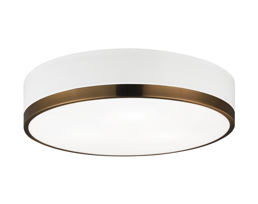 Matteo Lighting - M14303WHAG - Three Light Flush Mount - Trydor - White & Aged Gold Brass