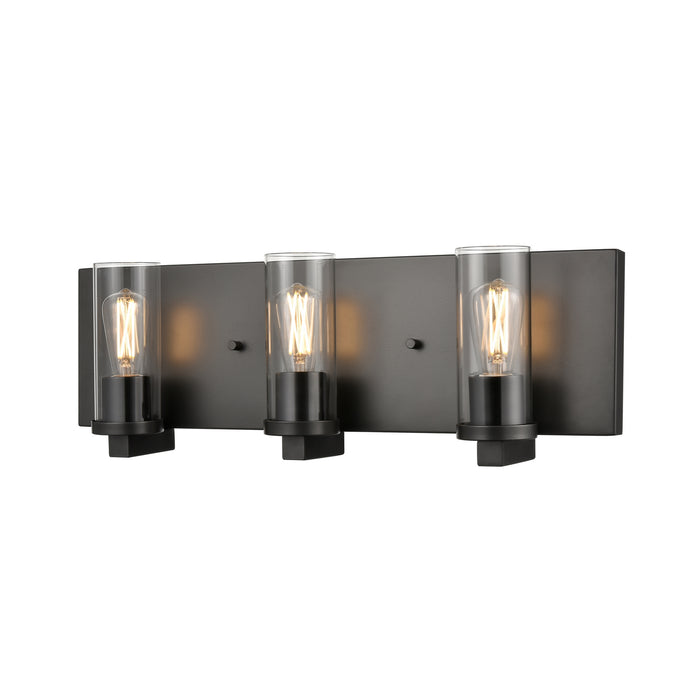 DVI Lighting - DVP28143MF+GR-CL - Three Light Vanity - Sambre - Multiple Finishes and Graphite with Clear Glass