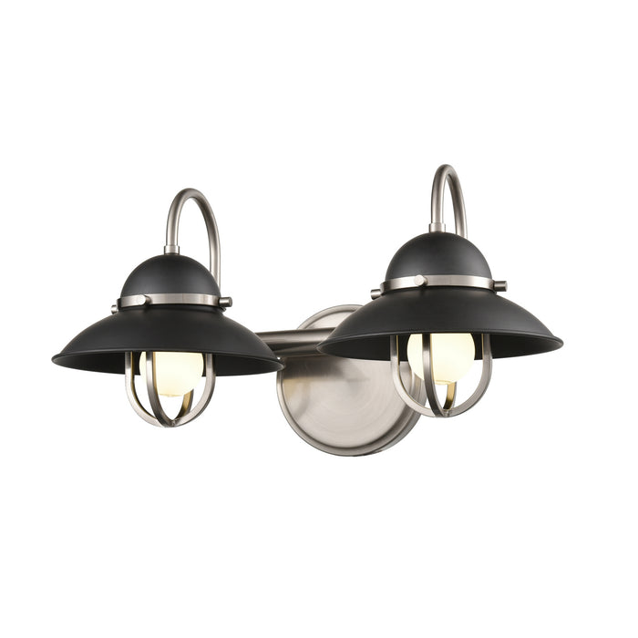 DVI Lighting - DVP31022GR+SN - Two Light Vanity - Peggy's Cove - Graphite and Satin Nickel