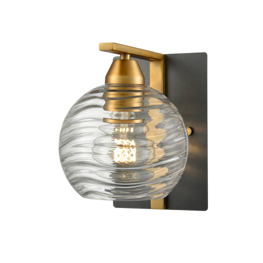 DVI Lighting - DVP40401BR+GR-RPG - One Light Wall Sconce - Tropea - Brass and Graphite with Ripple Glass