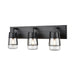 DVI Lighting - DVP44443GR-CL - Three Light Vanity - Lake of the Woods - Graphite with Clear Glass