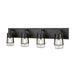 DVI Lighting - DVP44444GR-CL - Four Light Vanity - Lake of the Woods - Graphite with Clear Glass