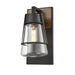 DVI Lighting - DVP44472BK+IW-CL - One Light Wall Sconce - Lake of the Woods Outdoor - Black and Ironwood on Metal with Clear Glass