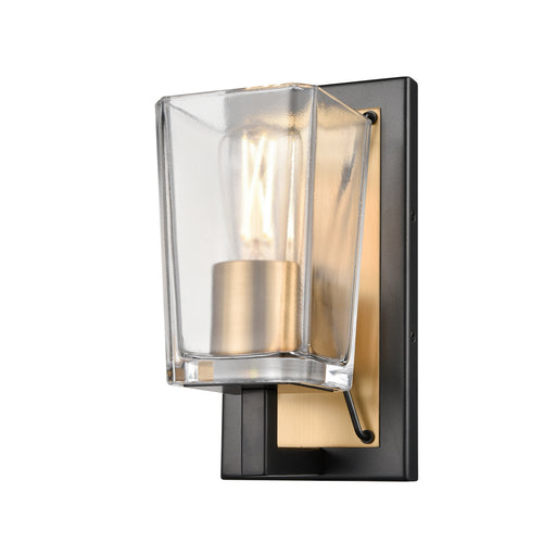 DVI Lighting - DVP46901BR+GR-CL - One Light Wall Sconce - Riverdale - Brass and Graphite with Clear Glass