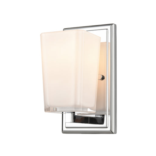 DVI Lighting - DVP47901CH-SSOP - One Light Wall Sconce - Riverside - Chrome with Silk Screen Opal Glass
