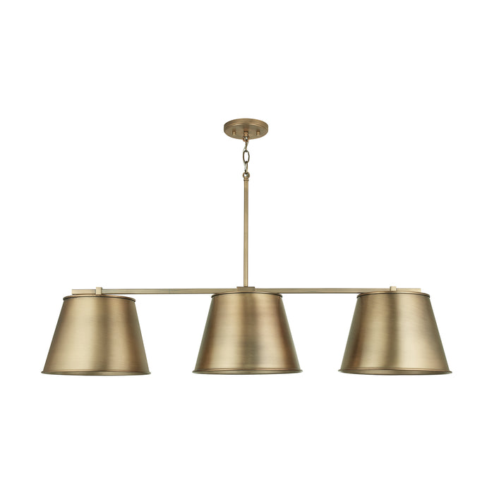 Capital Lighting - 837831AD - Three Light Island Pendant - Independent - Aged Brass