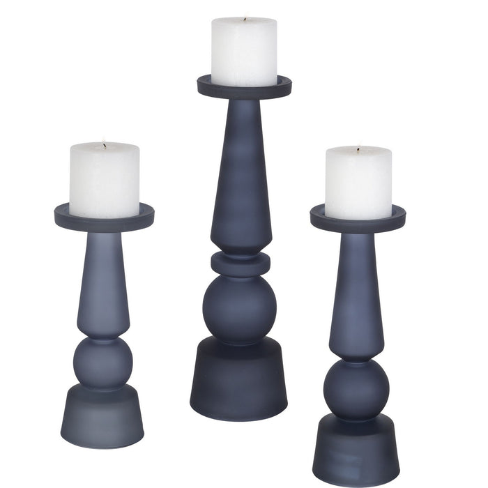Uttermost - 17779 - Candleholders, S/3 - Cassiopeia - Blue/White