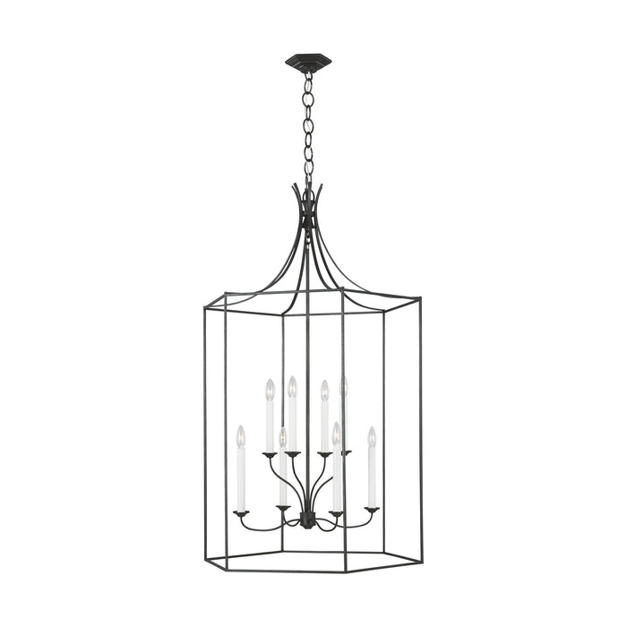Generation Lighting - AC1038SMS - Eight Light Chandelier - Bantry House - Smith Steel