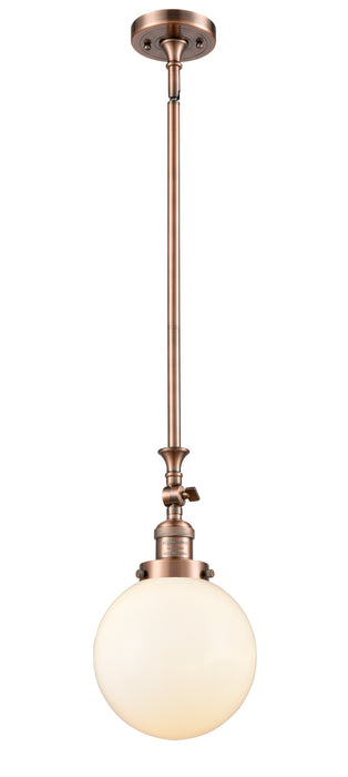 Innovations - 206-AC-G201-8-LED - LED Mini Pendant - Franklin Restoration - Antique Copper