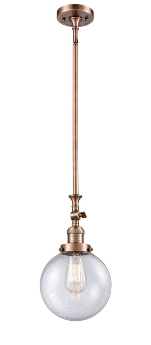 Innovations - 206-AC-G204-8-LED - LED Mini Pendant - Franklin Restoration - Antique Copper