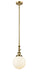 Innovations - 206-BB-G201-8 - One Light Mini Pendant - Franklin Restoration - Brushed Brass