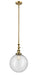 Innovations - 206-BB-G204-12 - One Light Mini Pendant - Franklin Restoration - Brushed Brass