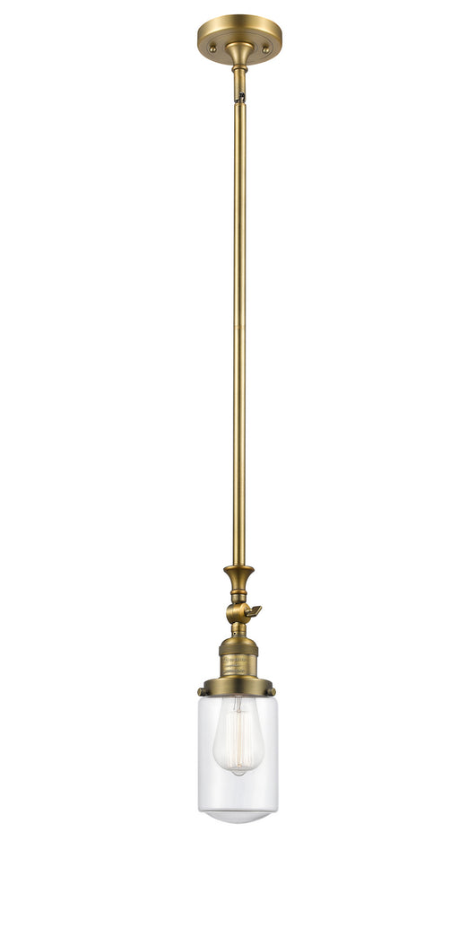 Innovations - 206-BB-G312 - One Light Mini Pendant - Franklin Restoration - Brushed Brass