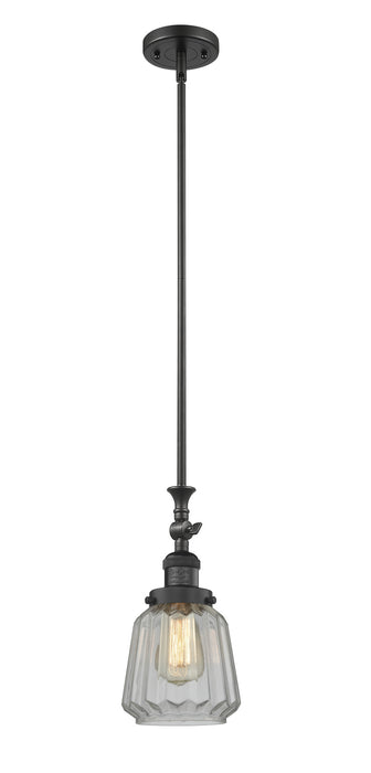 Innovations - 206-BK-G142 - One Light Mini Pendant - Franklin Restoration - Matte Black