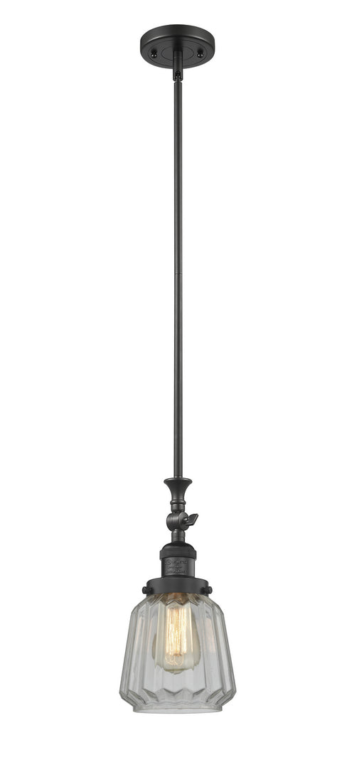 Innovations - 206-BK-G142 - One Light Mini Pendant - Franklin Restoration - Matte Black