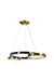 CWI Lighting - 1215P20-2-625 - LED Chandelier - Deux Lunes - Brass/Pearl Black