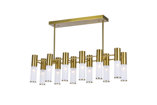 CWI Lighting - 1221P32-12-625 - LED Island/Pool Table Chandelier - Pipes - Brass