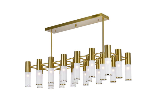 CWI Lighting - 1221P38-21-625 - LED Island/Pool Table Chandelier - Pipes - Brass