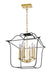 CWI Lighting - 1223P20-6-602 - Six Light Chandelier - Tudor - Satin Gold/Black