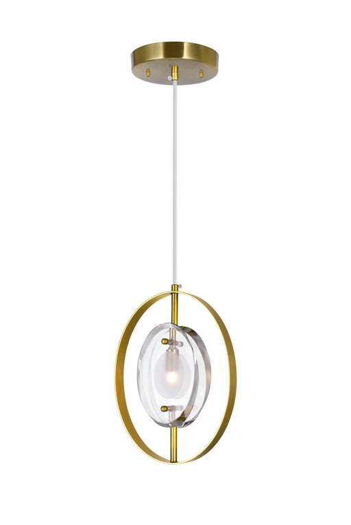 CWI Lighting - 1224P8-1-625 - One Light Mini Pendant - Iris - Brass