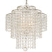 Crystorama - ARI-304-SA-CL-MWP - Four Light Chandelier - Arielle - Antique Silver