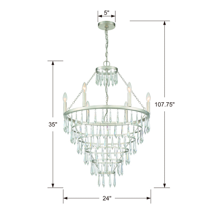 Lucille Chandelier-Mid. Chandeliers-Crystorama-Lighting Design Store